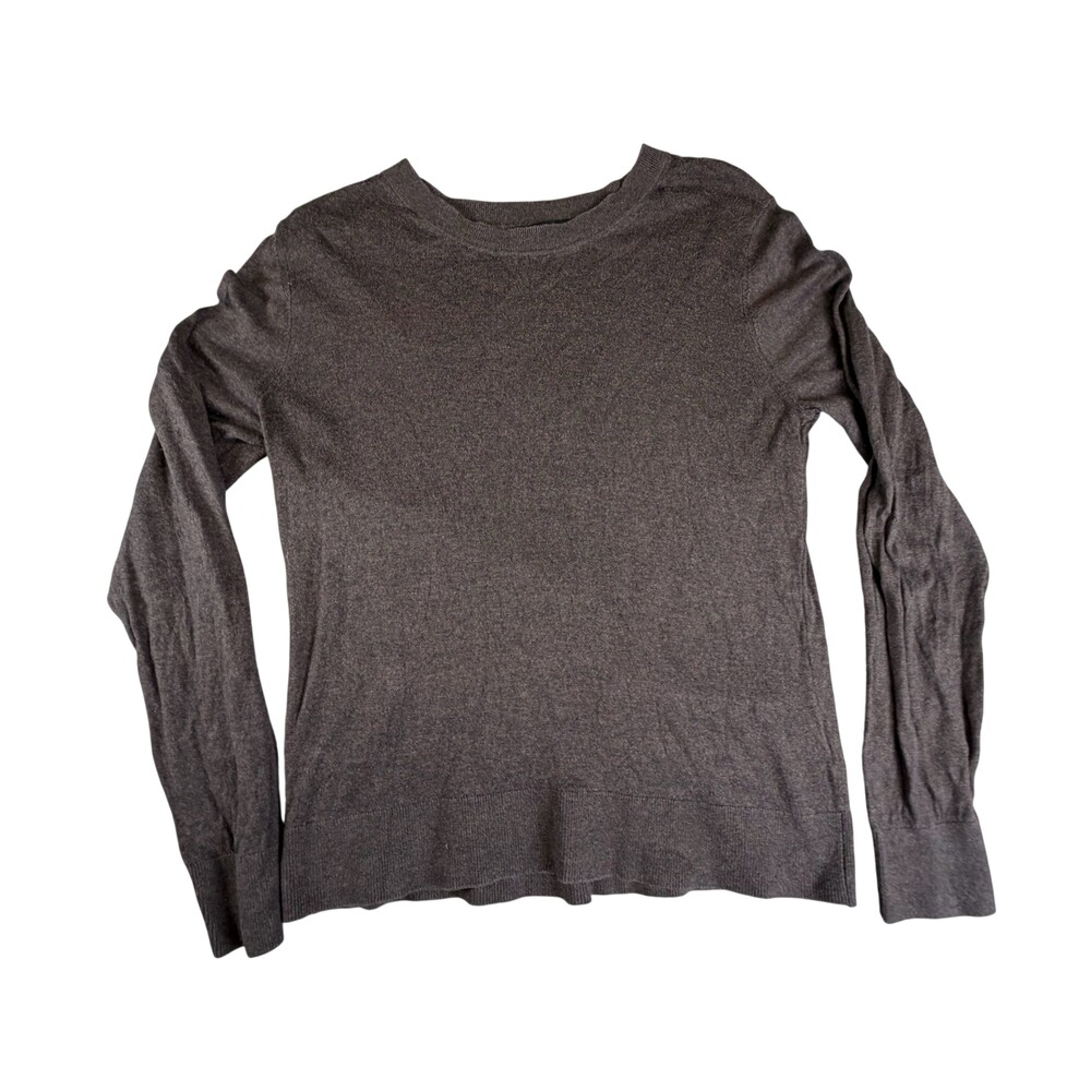 Quince Sweater Womens Medium Brown Cotton Cashmere Crewneck Knit Pullover